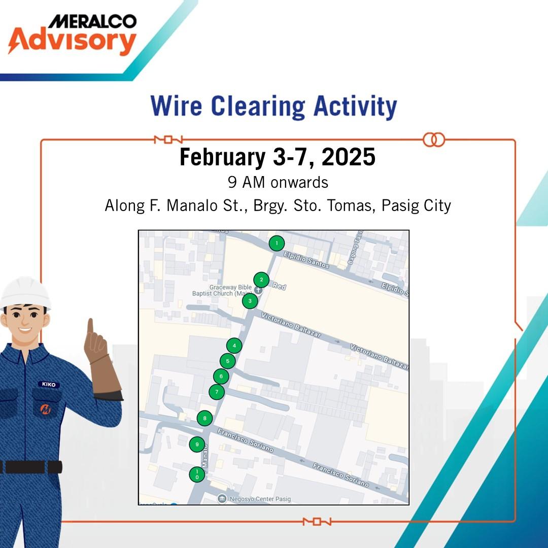 MERALCO ADVISORY: Wire Clearing Activity